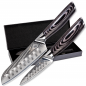 Preview: Titelbild Damastmesser Set Damast Küchenmesser Set Damastmesser Damast Kochmesser Messerset Messer 2er Set